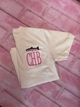 Load image into Gallery viewer, Pocket Embroidered Trout Monogram