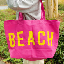 Load image into Gallery viewer, Well Made Beach Canvas Tote: Pink