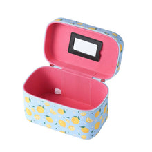 Load image into Gallery viewer, Ladies Medium Lemons Makeup Train Case-LNCTB3007-BBL