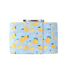 Load image into Gallery viewer, Ladies Medium Lemons Makeup Train Case-LNCTB3007-BBL