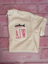 Load image into Gallery viewer, Pocket Embroidered Trout Monogram