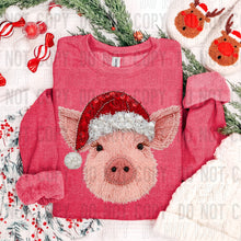Load image into Gallery viewer, 🐷 Christmas Pig in Santa Hat  🐷