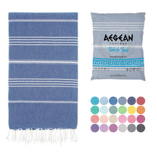 Load image into Gallery viewer, Beach Towel, Oversized, Quick-Dry: Grey Blue