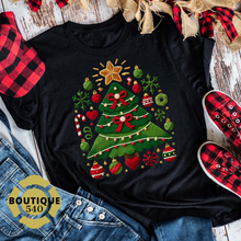 Load image into Gallery viewer, Merry & Bright Christmas Tree Tee 🎄✨