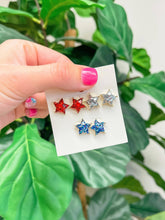 Load image into Gallery viewer, Patriotic Star Stud Set