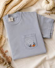 Load image into Gallery viewer, Fall Floral Monogram Pocket Tee ππ