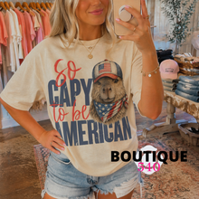 Load image into Gallery viewer, So Capy to Be American Tee 🇺🇸