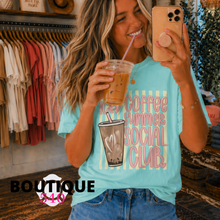 Load image into Gallery viewer, Iced Coffee Summer Social Club Tee ☕🌸