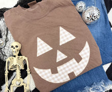 Load image into Gallery viewer, Plaid Pumpkin Face