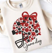 Load image into Gallery viewer, Floral Football Helmet Embroidery Crewneck 🌸🏈✨