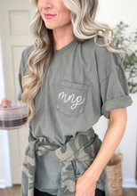 Load image into Gallery viewer, Monogrammed Comfort Colors® Pocket Tee