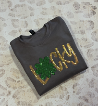 Load image into Gallery viewer, Lucky Sequin Appliqué Crewneck / Tee