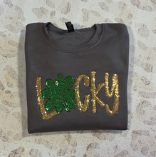 Load image into Gallery viewer, Lucky Sequin Appliqué Crewneck / Tee