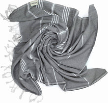 Load image into Gallery viewer, Beach Towel, Oversized, Quick-Dry: Grey Blue