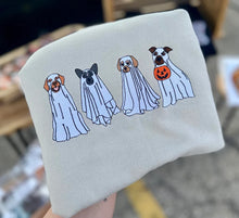 Load image into Gallery viewer, Embroidered Spooky Dogs Crewneck