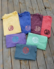 Load image into Gallery viewer, Monogram Comfort Color Pocket Tee