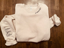 Load image into Gallery viewer, Mama Neckline + Sleeve Embroidery