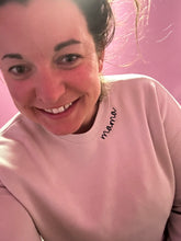 Load image into Gallery viewer, Mama Neckline + Sleeve Embroidery