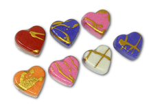 Load image into Gallery viewer, Heart Bath Bombs with Gold Paint
