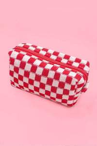 CHECKER MAKEUP COSMETIC BAG