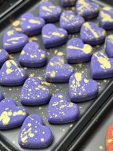 Load image into Gallery viewer, Heart Bath Bombs with Gold Paint
