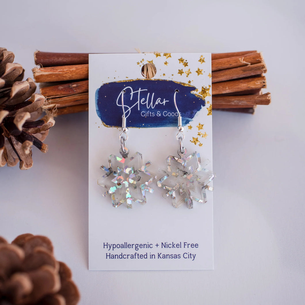 Fairy Dust Glitter Snowflake Dangle