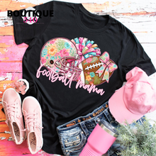 Load image into Gallery viewer, 🏈🌸 Football Mama Floral Game Day Tee 🌸🏈
