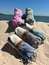 Load image into Gallery viewer, Beach Towel, Oversized, Quick-Dry: Grey Blue
