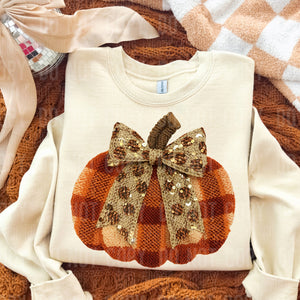 Fall Plaid Pumpkin Tee