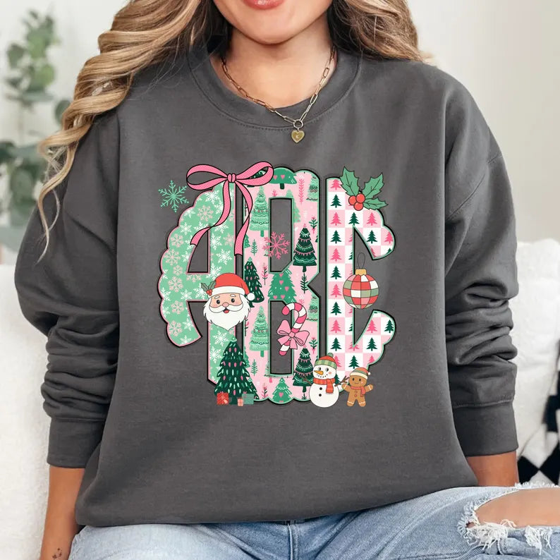 Christmas Monogram Crewneck