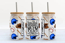 Load image into Gallery viewer, Baseball Mom Life  Glass Tumbler
