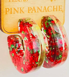 Glitter hoop earring