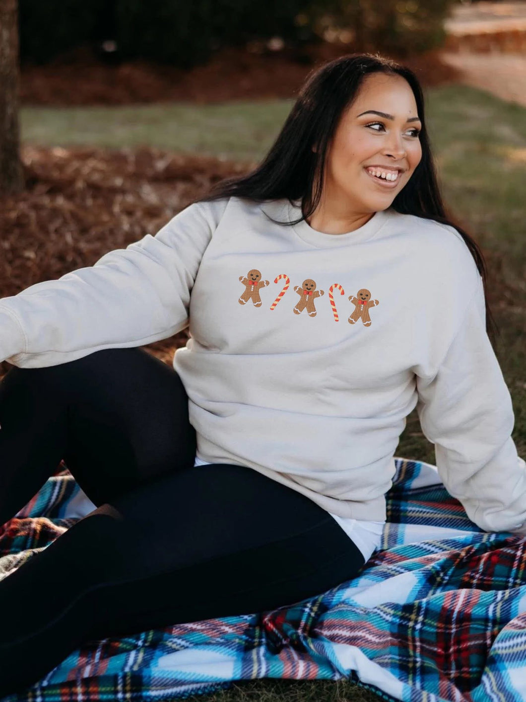 Gingerbread & Candy Cane Crewneck 🍪❤️