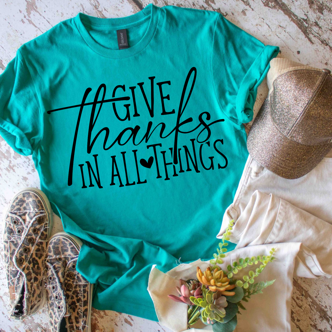 Give Thanks In All Things Graphic Tee ✝️🍂