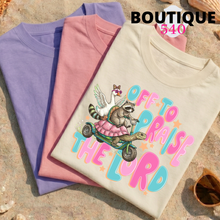 Load image into Gallery viewer, 🐢 Off To Praise The Lord Graphic Tee 🐢
