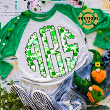 Load image into Gallery viewer, St. Patricks Monogrammed 3/4 Sleeve Raglan
