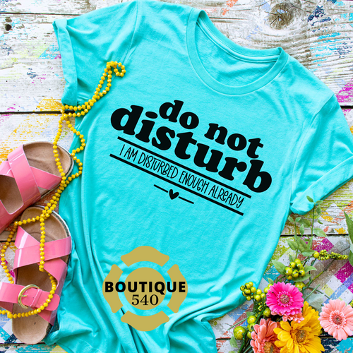 Unisex Bella Canvas comfort T-shirt with slogan 'Do not disturb' talking tee
