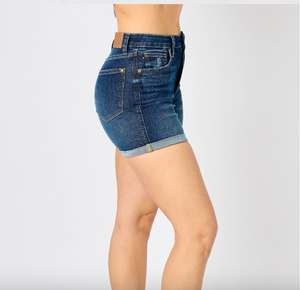 Judy Blue Tummy Control Dark Short