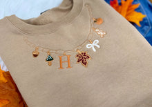 Load image into Gallery viewer, Autumn Initial Embroidered Necklace
