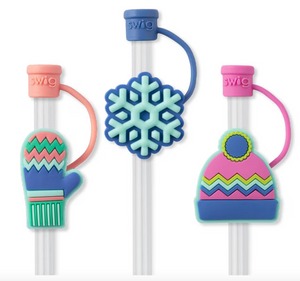 SnowDay Straw Topper Set