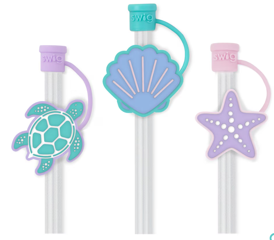 Sea Swirl Straw Topper Set