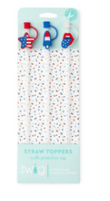 Load image into Gallery viewer, All American Straw Topper Set
