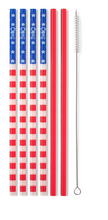 Load image into Gallery viewer, All American Reusable Straw Set
