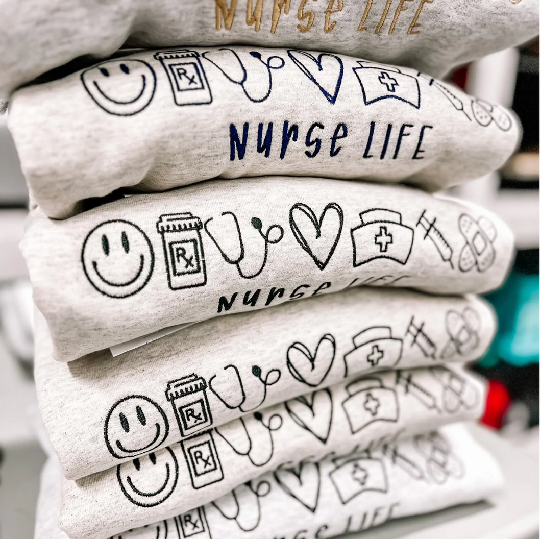 Nurse Life Icon Embroidery