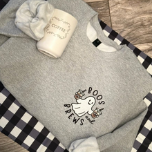 Load image into Gallery viewer, 👻 Boos &amp; Brews Embroidered Crewneck
