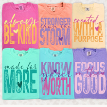 Load image into Gallery viewer, Bright Faith &amp; Encouragement Tees – Comfort Colors
