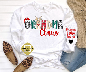 Christmas Claus w/Names on Sleeve