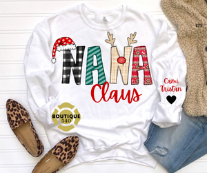 Christmas Claus w/Names on Sleeve