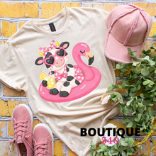 Load image into Gallery viewer, Summer Cow Floatie Tee 🐮🦩☀️
