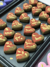 Load image into Gallery viewer, Heart Bath Bombs with Gold Paint
